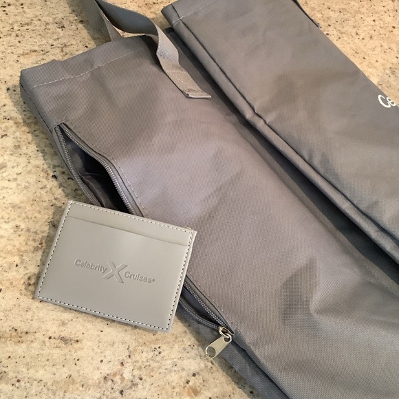 Two [2] Celebrity Cruises Gray Tote Bags - Picture 4 of 5
